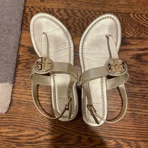 Tory Burch gold sandals